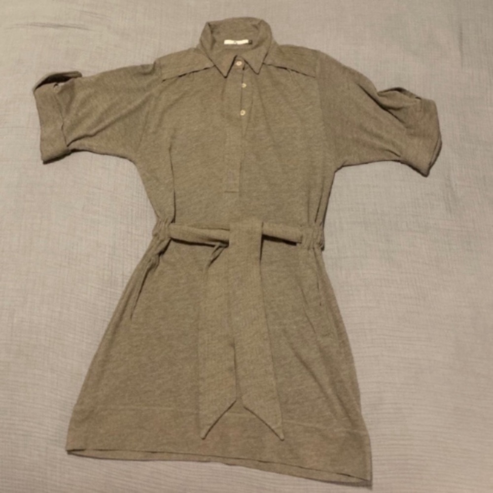 Vintage Mike & Chris Khaki Mini Dress with Belt